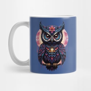 Owl Dia De Los Muertos Mug